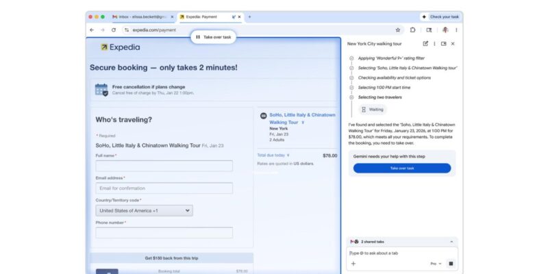chrome rolling out gemini 3-powered auto browse