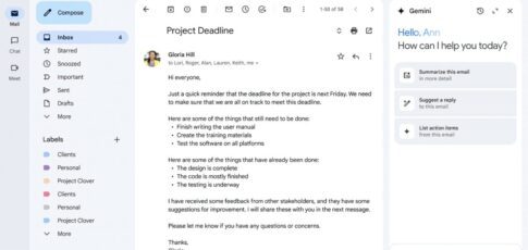 new gmail ai features replacing gemini side