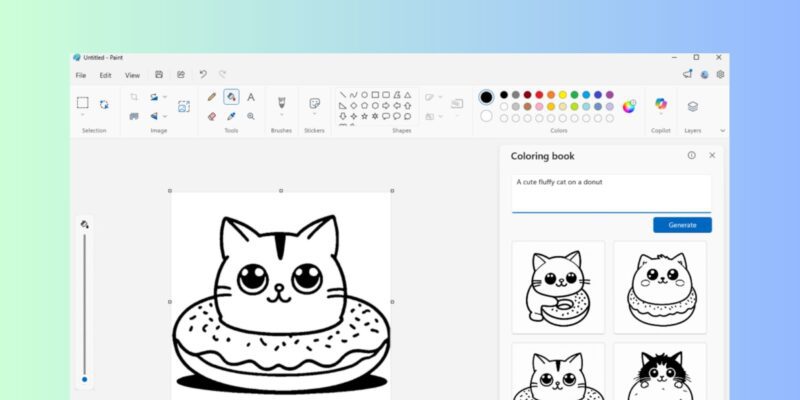 Microsoft Paint can now make AI coloring books 19 microsoft paint can now make ai coloring