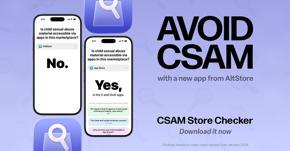 altstore announces csam store checker app pledges