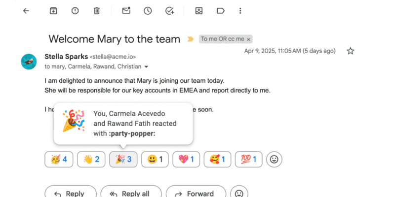 Did you know that Gmail has emoji reactions? 14 did you know that gmail has emoji