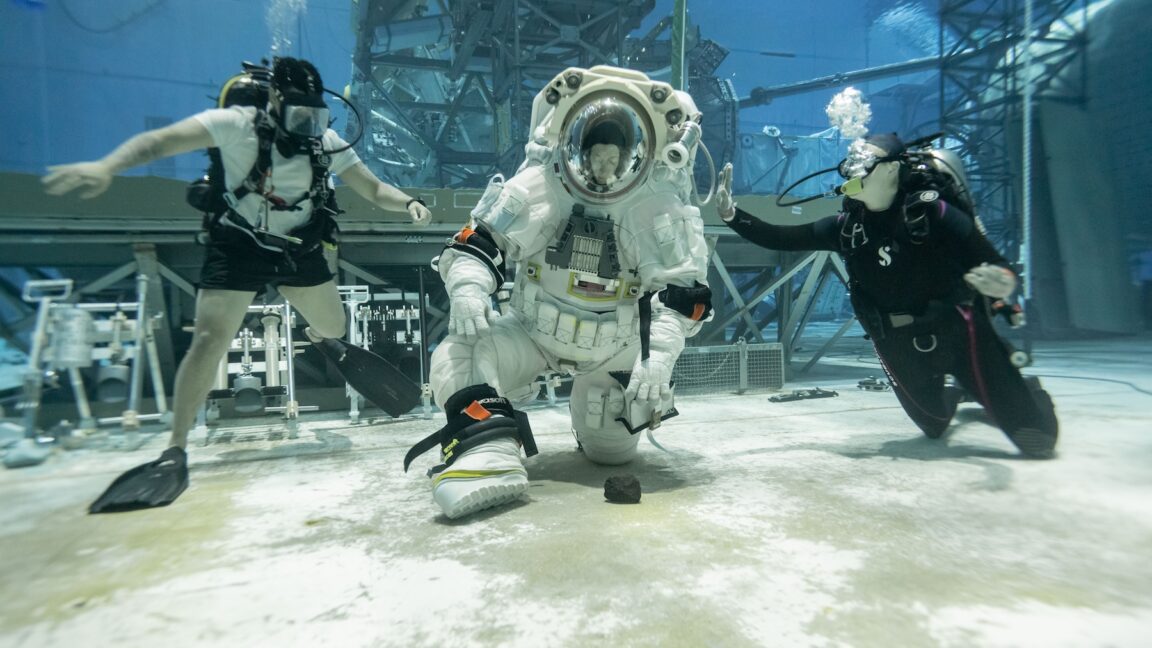 former astronaut on lunar spacesuits i don