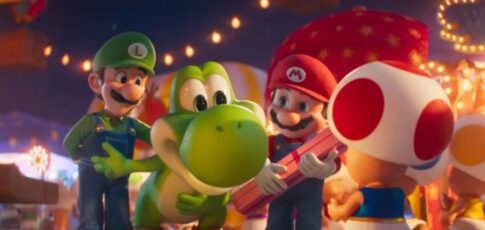 the brothers meet yoshi in super mario