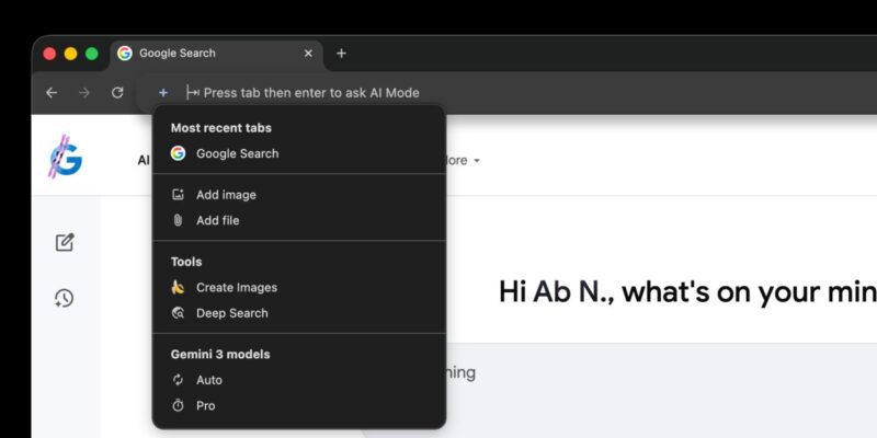 Google brings full AI Mode prompt box to Chrome address bar 20 google brings full ai mode prompt box