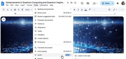Tech News 2 google docs rolling out gemini-powered audio summaries