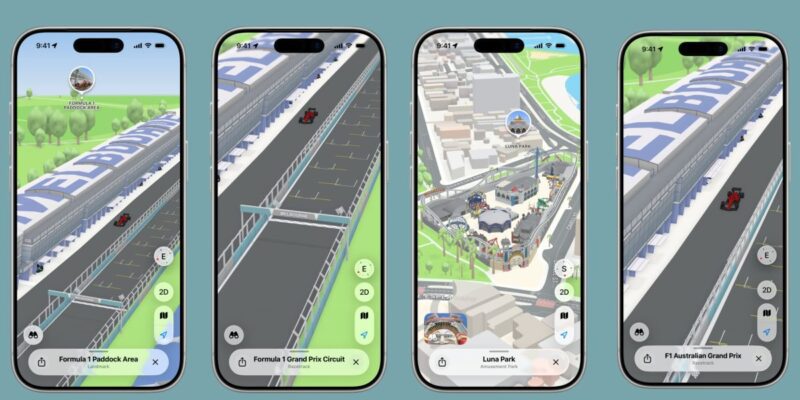 apple maps adds detailed f1 experience ahead