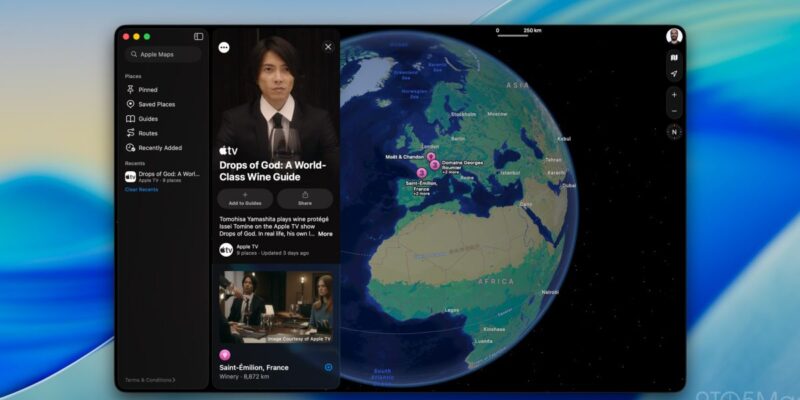 apple maps gets a drops of god