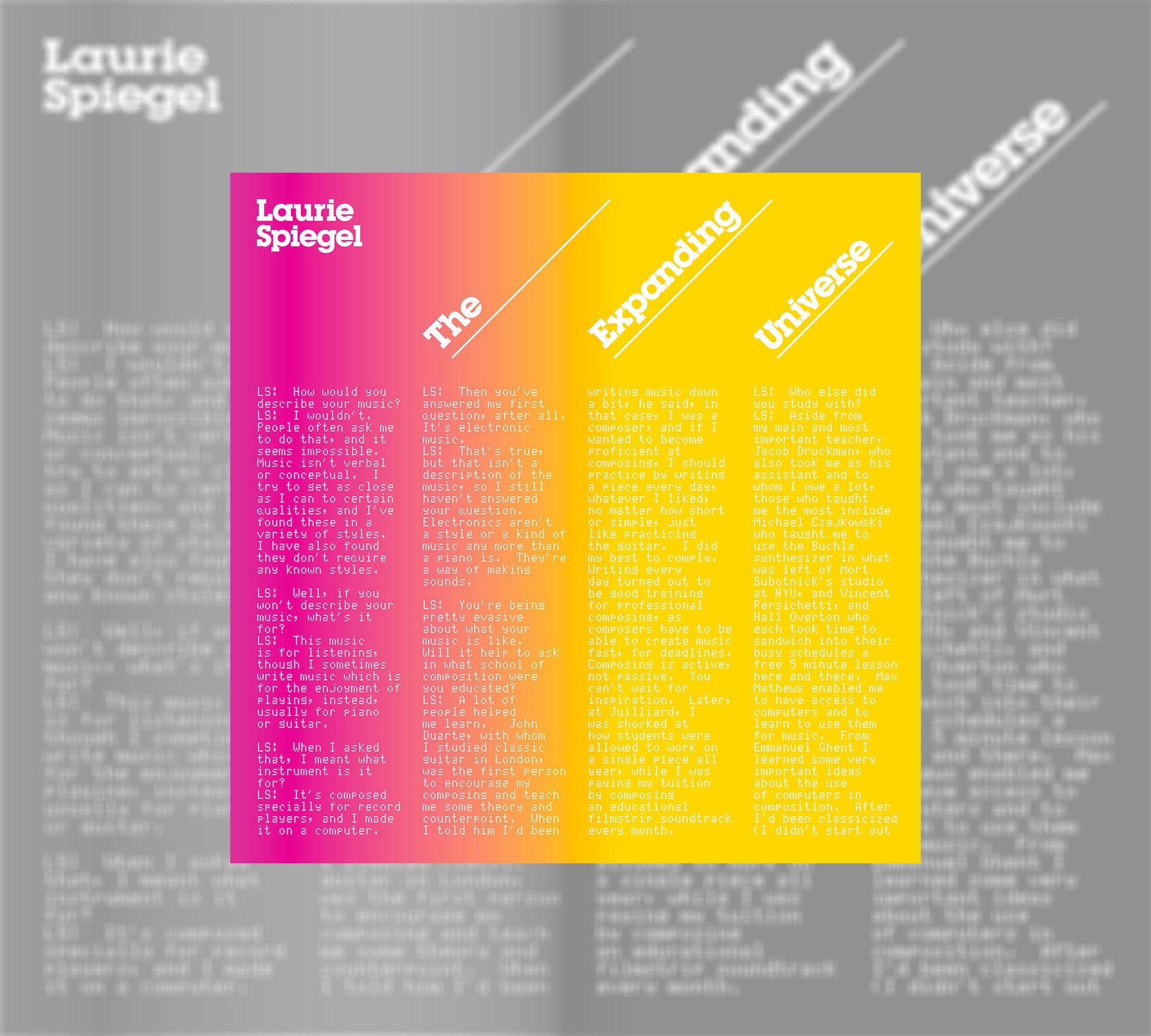 you need to listen to laurie spiegel