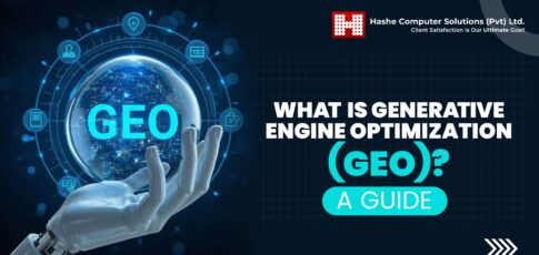 Generative engine optimization GEO concept with AI search and content structure