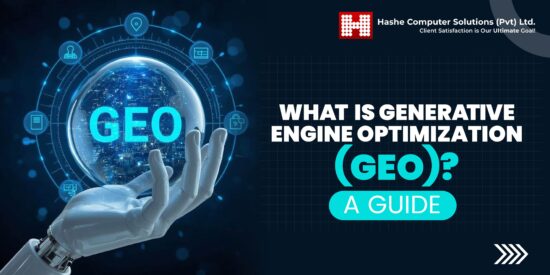 Generative engine optimization GEO concept with AI search and content structure