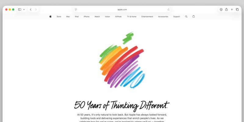 Apple celebrates its 50th anniversary with special animated homepage 6 apple celebrates its 50th anniversary with special