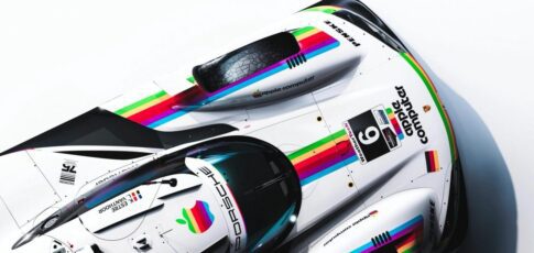 apple and porsche debut 80s-inspired race car