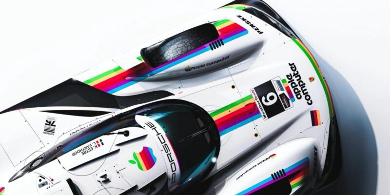 Apple and Porsche debut 80s-inspired race car liveries at Laguna Seca 1 apple and porsche debut 80s-inspired race car
