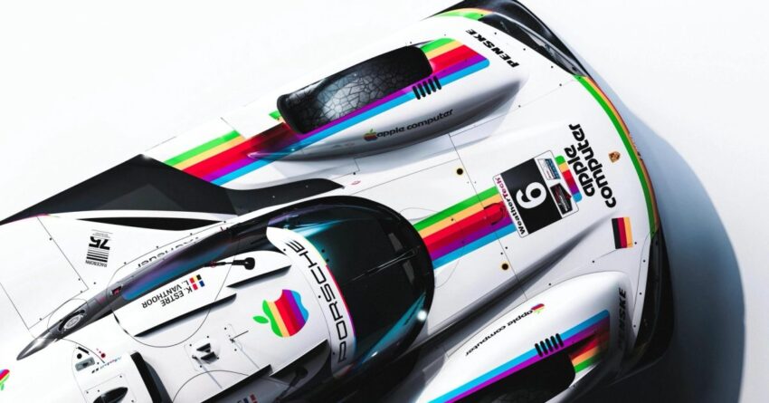 apple and porsche debut 80s-inspired race car