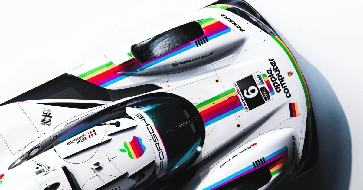 apple and porsche debut 80s-inspired race car