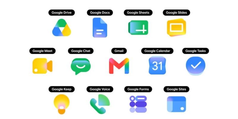 gradient google icon redesign rolling out on