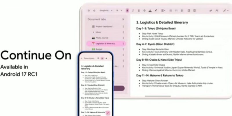 Android 17’s ‘Continue On’ will let you move tasks between devices, like Apple’s Handoff 10 android 17 s continue on will let