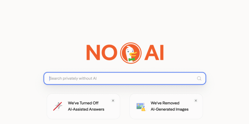 duckduckgo makes its no-ai search engine easier