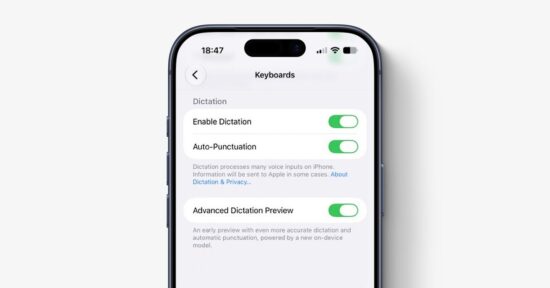the new dictation feature is off-by-default in