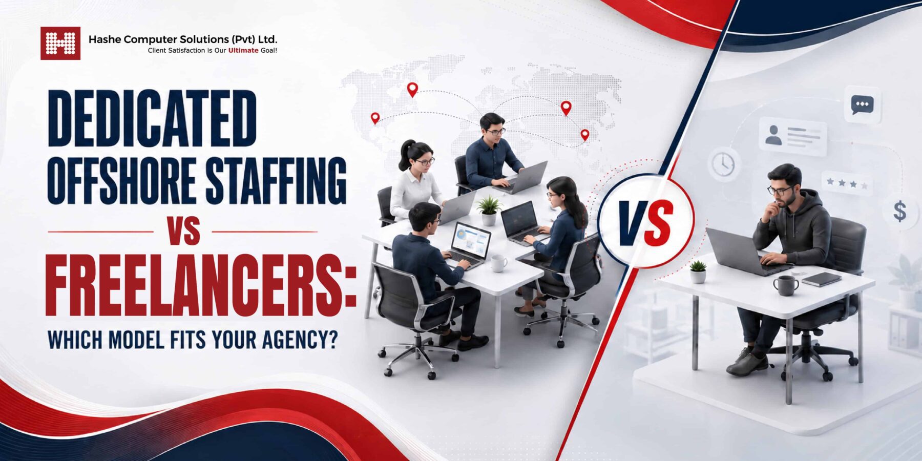 Dedicated offshore staff vs freelancers comparison for agencies