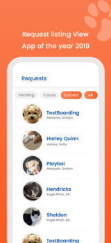 Dogs on Deployment Requests Mobile App screen