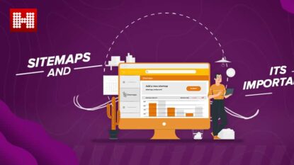 Sitemaps Importance with computer picture in center