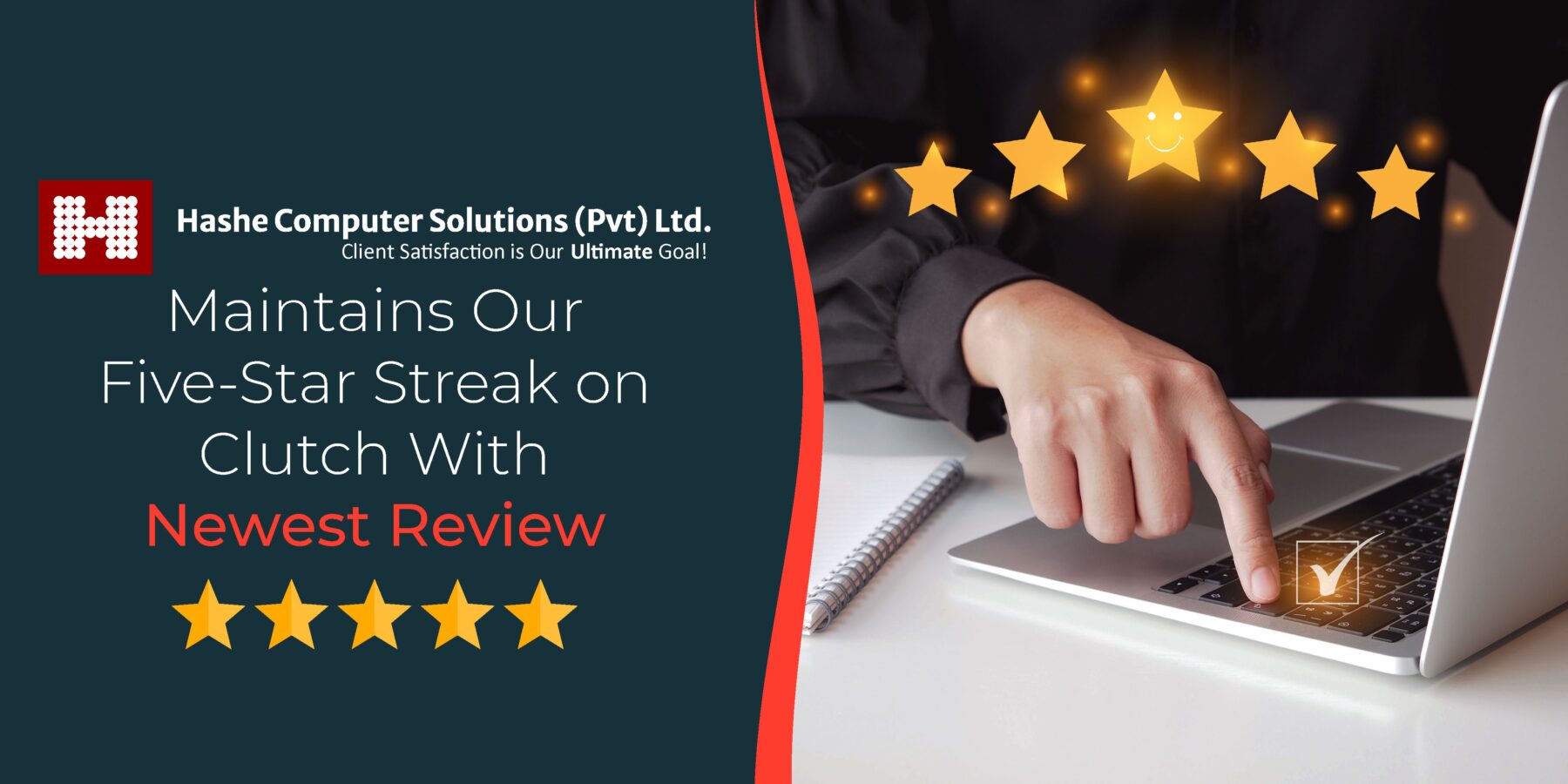Hashe Computer Solutions Maintains Our Five-Star Streak on Clutch With Newest Review