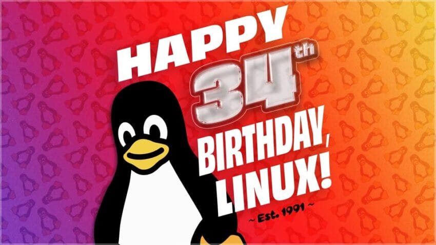 linux is 34 years old today