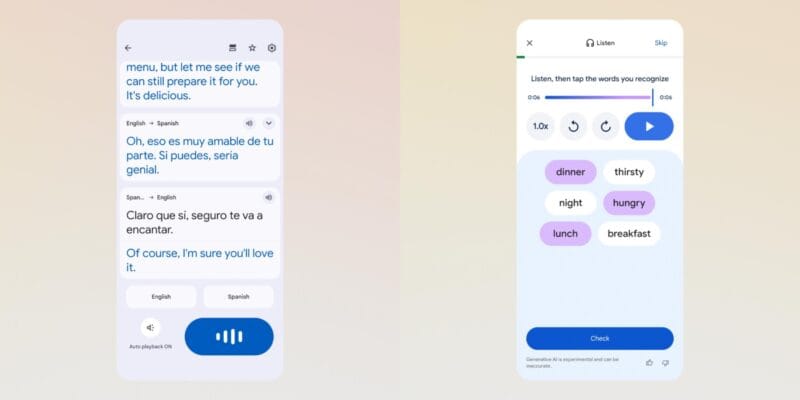 Google Translate adding AI-powered live translation and custom language practice 20 Google Translate adding AI-powered live translation and custom language practice