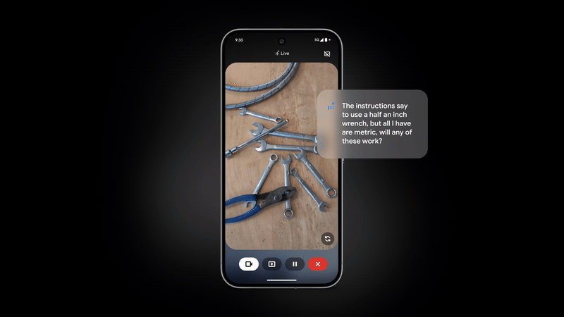 Google’s Gemini Live AI assistant will show you what it’s talking about