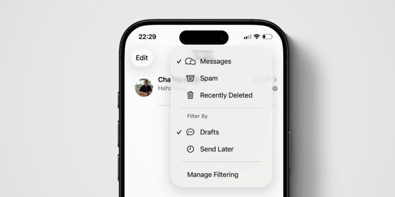 iMessage gets a new Drafts folder in iOS 26