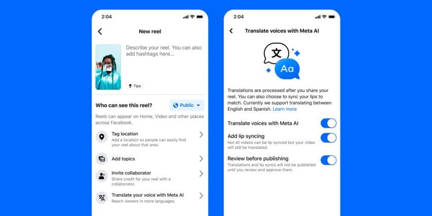 Facebook and Instagram now offer AI-powered dubbing for video creators