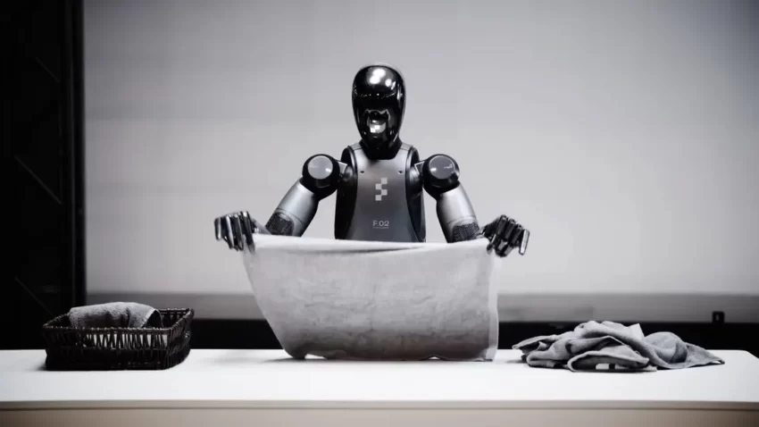 watch figure 02 humanoid fold laundry in