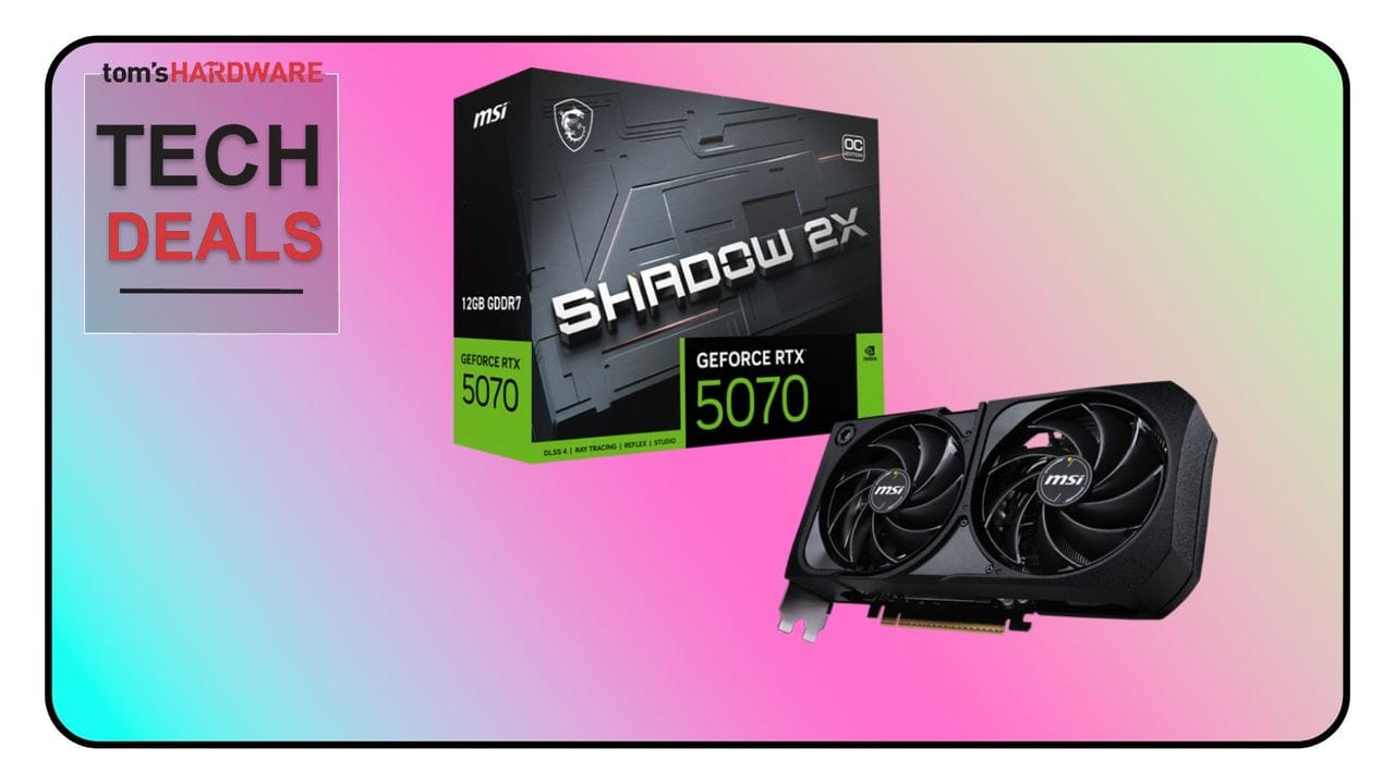 Score an RTX 5070 for just £479 and get a free 1TB SSD in Amazon's Gaming Week sale — blowout includes up to 69% off Logitech, Razer, and more