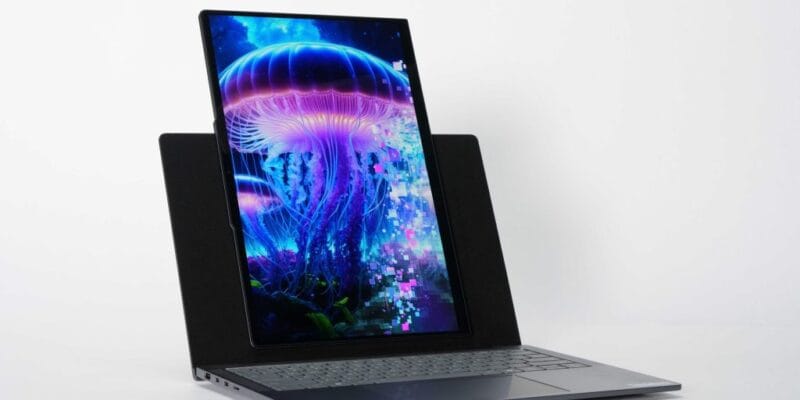 Lenovo demos laptop with a screen you can swivel into portrait mode 20 lenovo demos laptop with a screen you