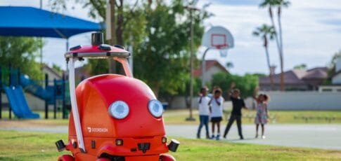 doordash unveils dot its autonomous robot built