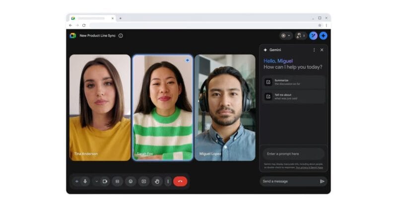 ask gemini coming to google meet for