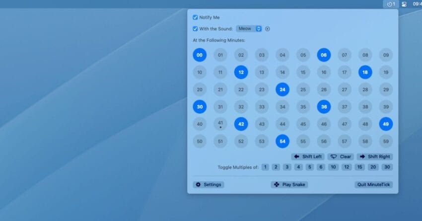 indie app spotlight minutetick is a menu