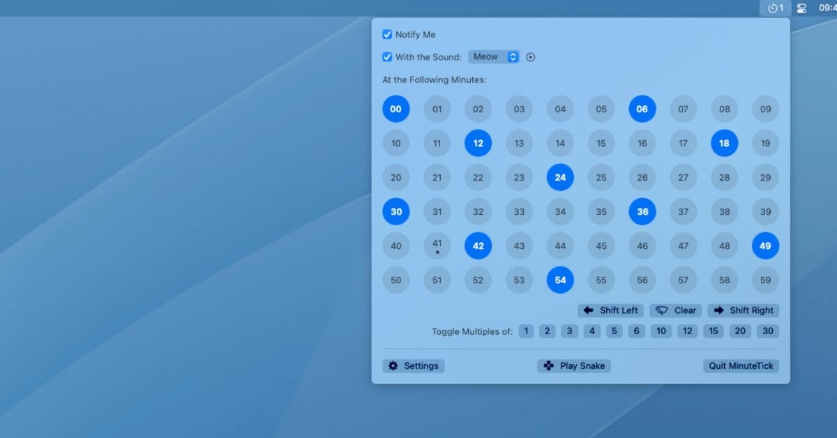 indie app spotlight minutetick is a menu