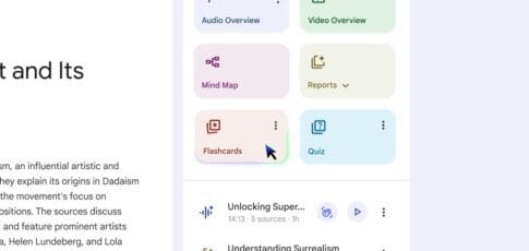 google rolling out flashcards quizzes and redesigned