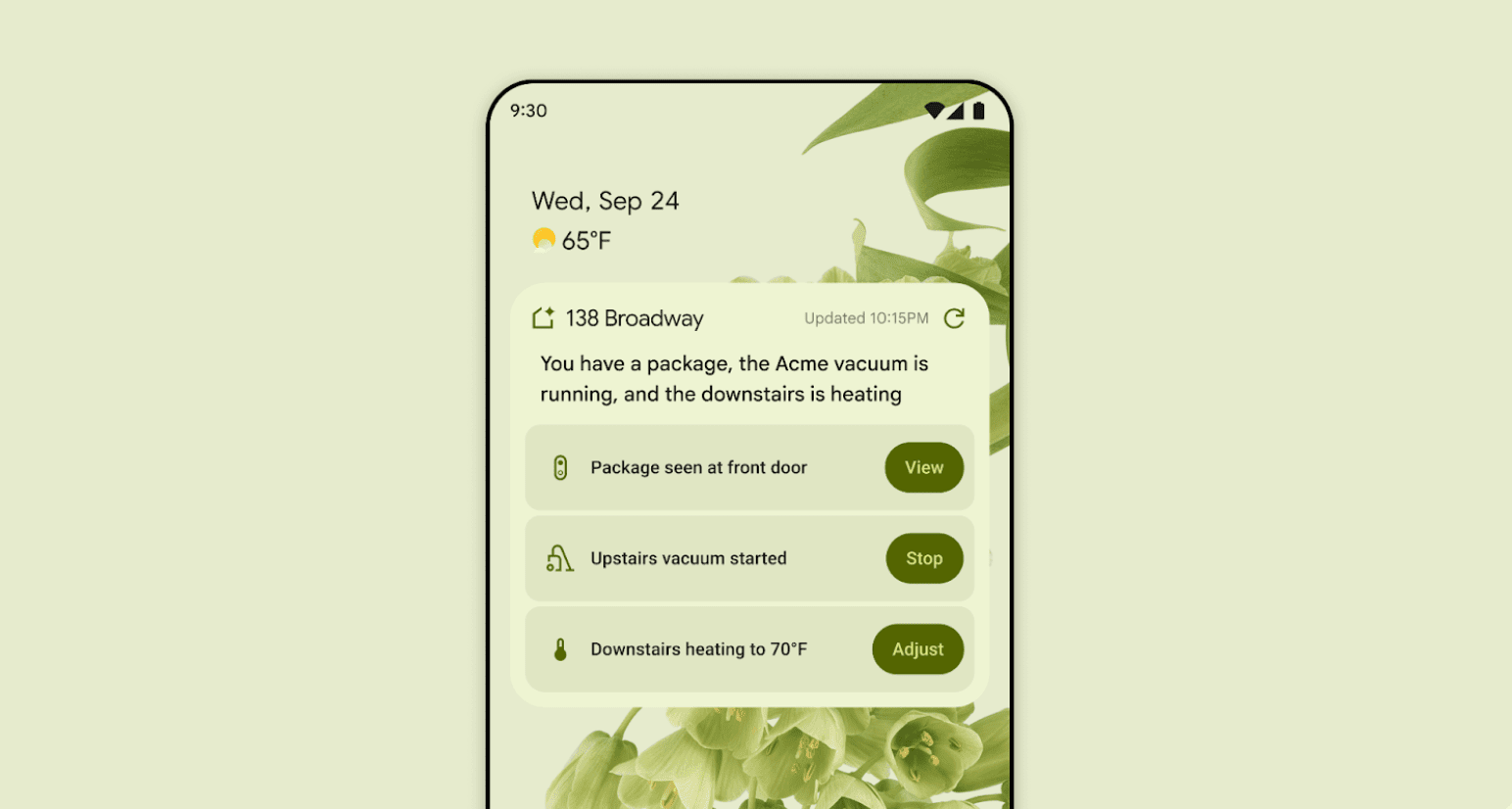 first look at the google home app