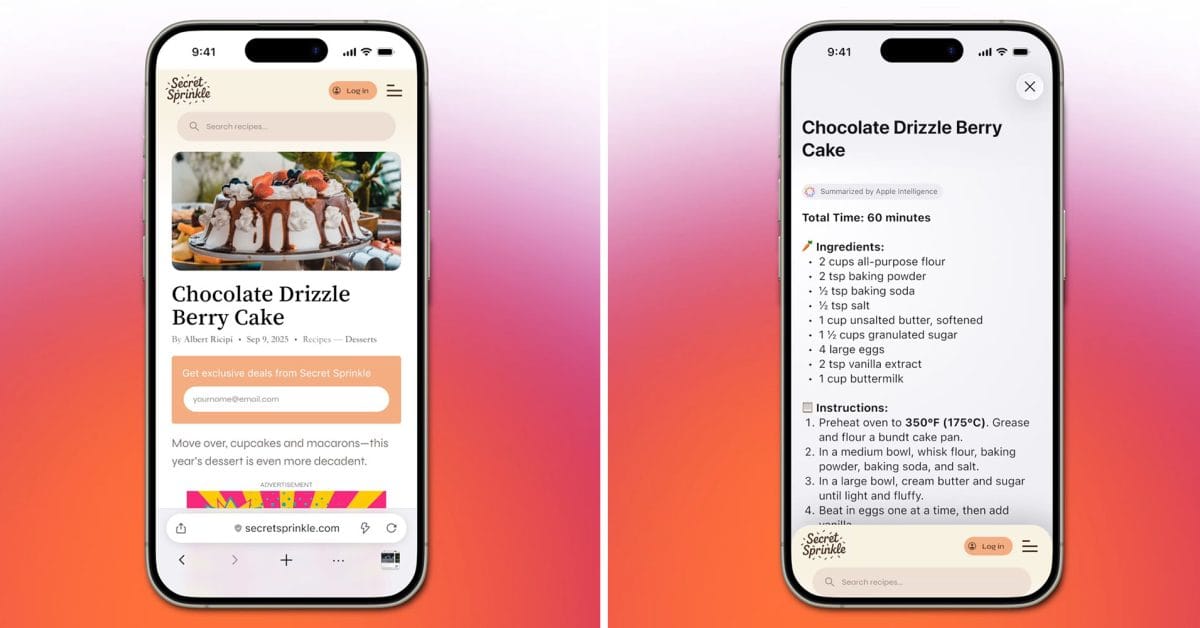 shake to summarize a webpage in firefox