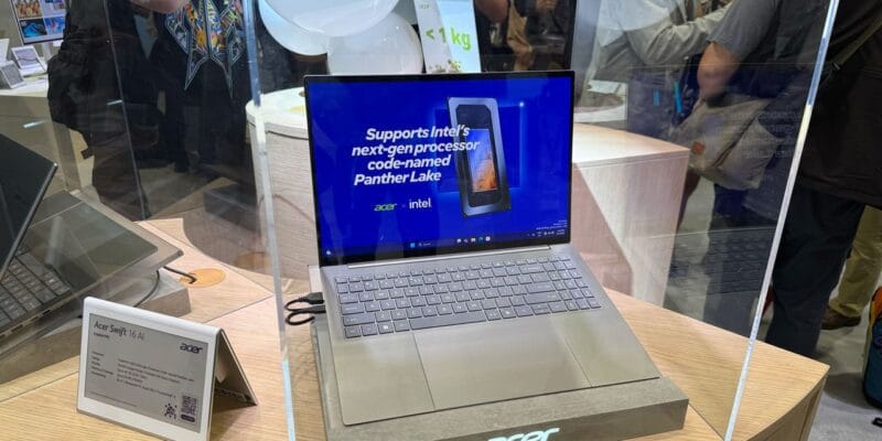 Intel Panther Lake breaks cover in Acer Swift 16 AI — company also touts world's largest trackpad with stylus support 11 intel panther lake breaks cover in acer
