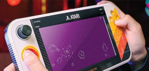 this atari handheld with retro controls is
