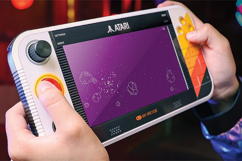 this atari handheld with retro controls is