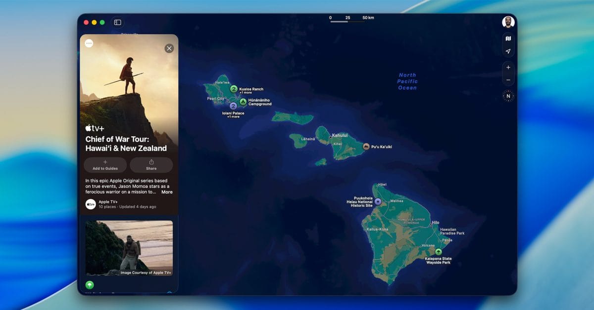 apple maps gets a chief of war