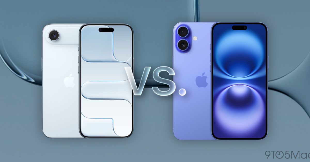 iphone air vs iphone 16 plus how