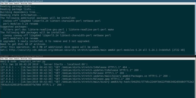 MiTM attack in APT Linux Package Manager Demo 6 mitm attack in apt linux package manager