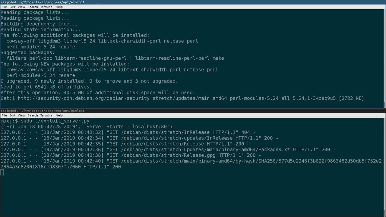 mitm attack in apt linux package manager