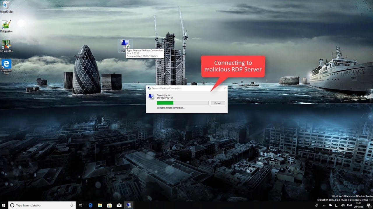 exploiting a remote desktop connection path traversal